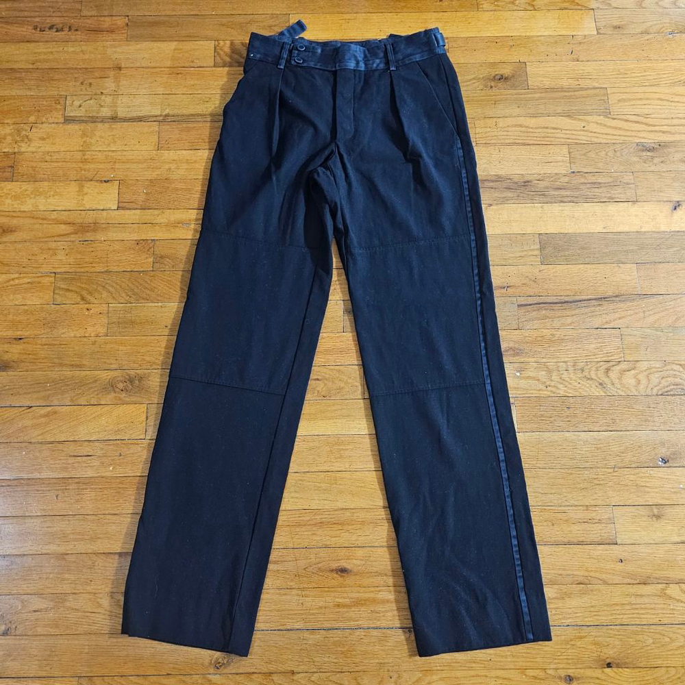 Gucci Black Wool Pleated Trousers EU 46 Large